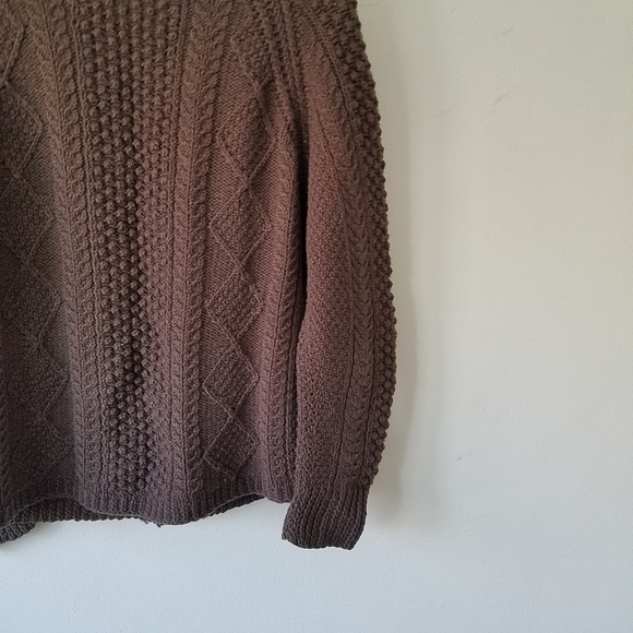 Vintage Irish Cottage Industries Dublin 100% Wool Ireland Cable Knit Cardigan - Picture 10 of 12